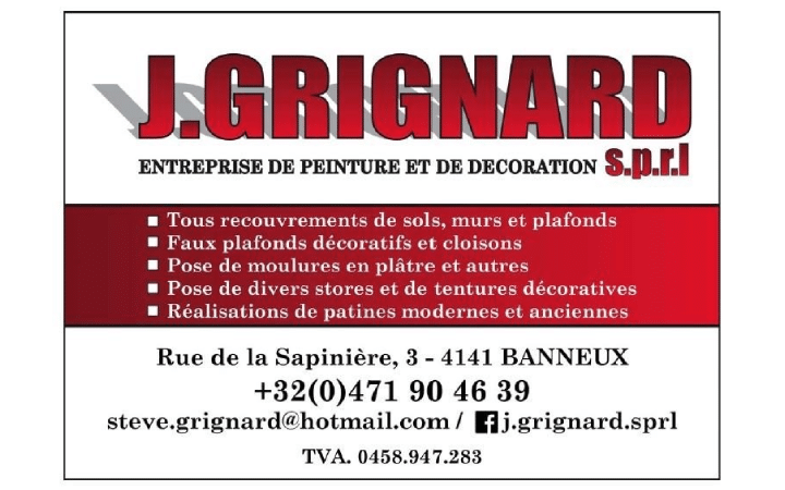 J.GRIGNARD srl dans la zone de travail Fraipont